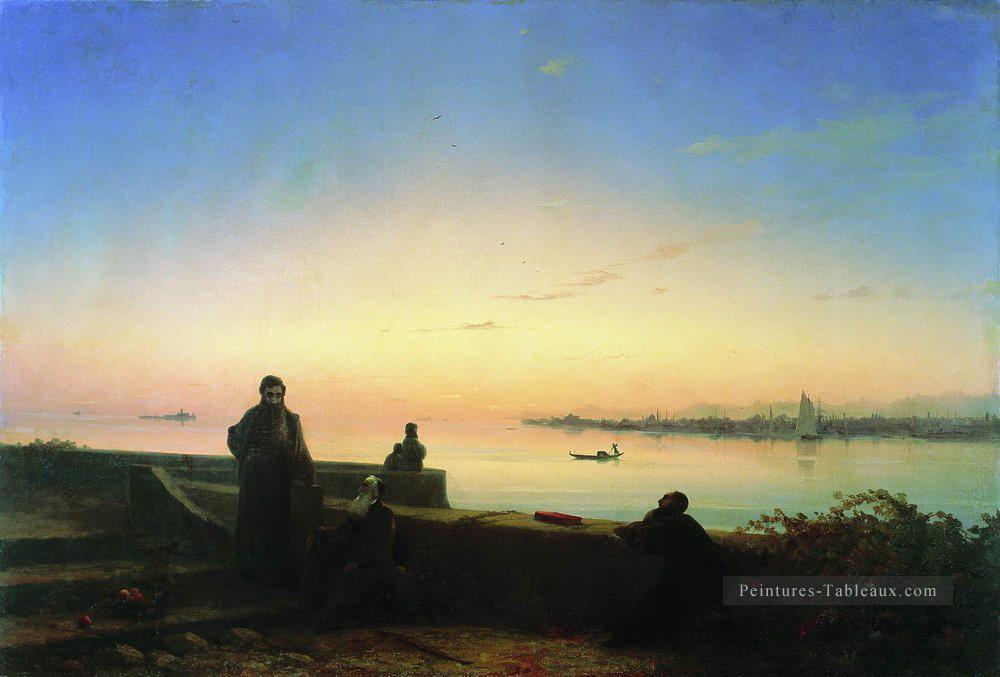 Mhitarists sur l’île de St Lazare 1843 Romantique Ivan Aivazovsky russe Peintures à l'huile